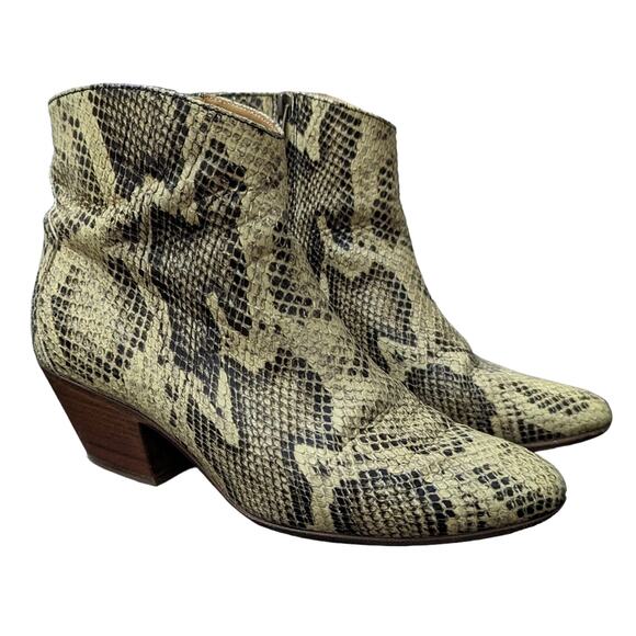 Isabel Marant Dacken Leather Snake Skin Print Boot Size 37 - Picture 1 of 8